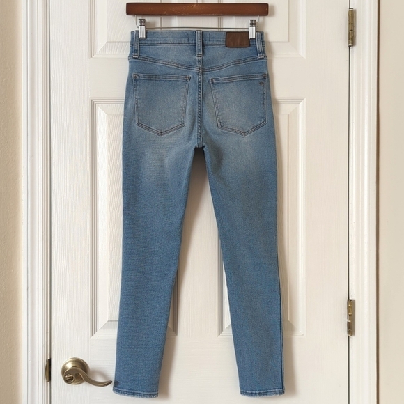 Madewell Classic 10"‎ High Rise Medium Wash Ankle Cropped Skinny Jeans Blue 25 - Picture 4 of 15